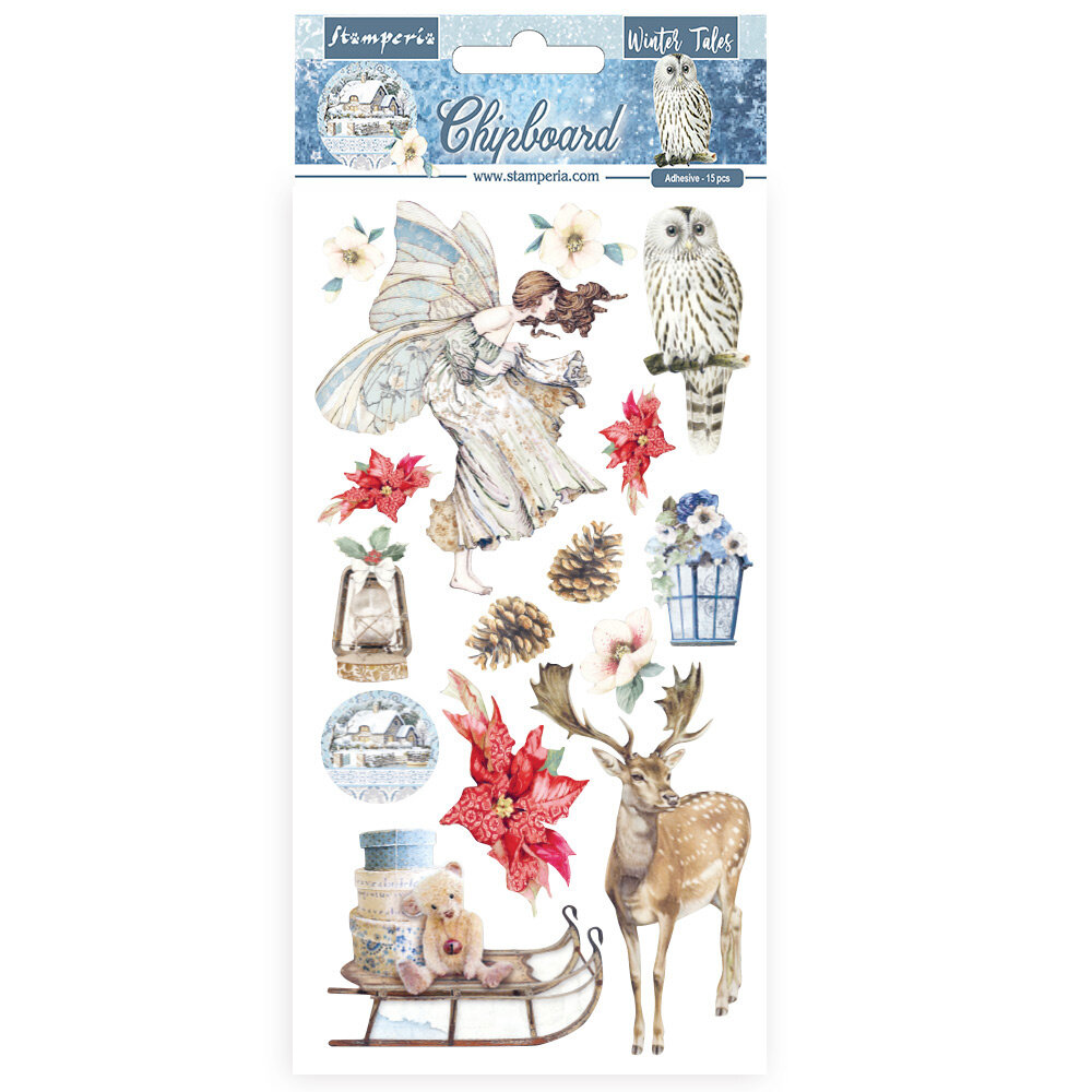 Stamperia Chipboard Winter Tales Christmas Elements 15x30cm (DFLCB33)