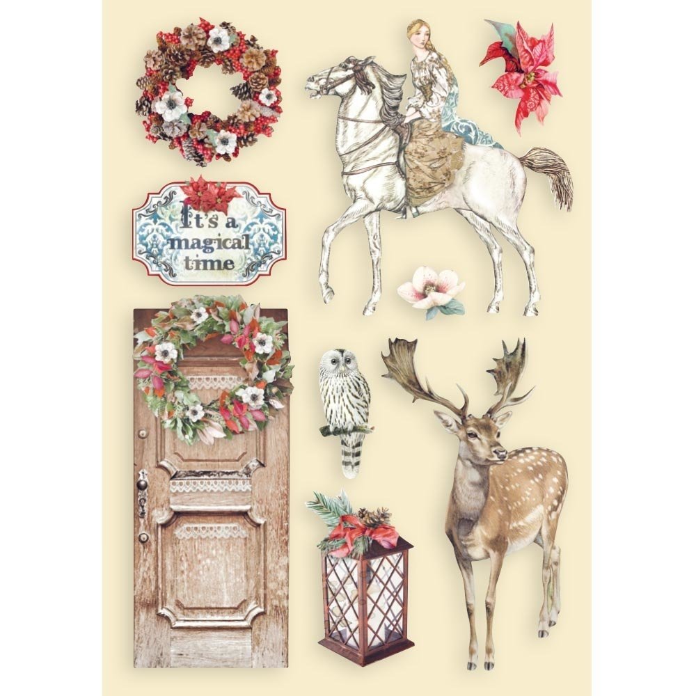 Stamperia Winter Tales Horse & Deer Wooden Shapes A5 (KLSP102) Stamperia Winter Tales Horse & Deer Wooden Shapes A5 (KLSP102)