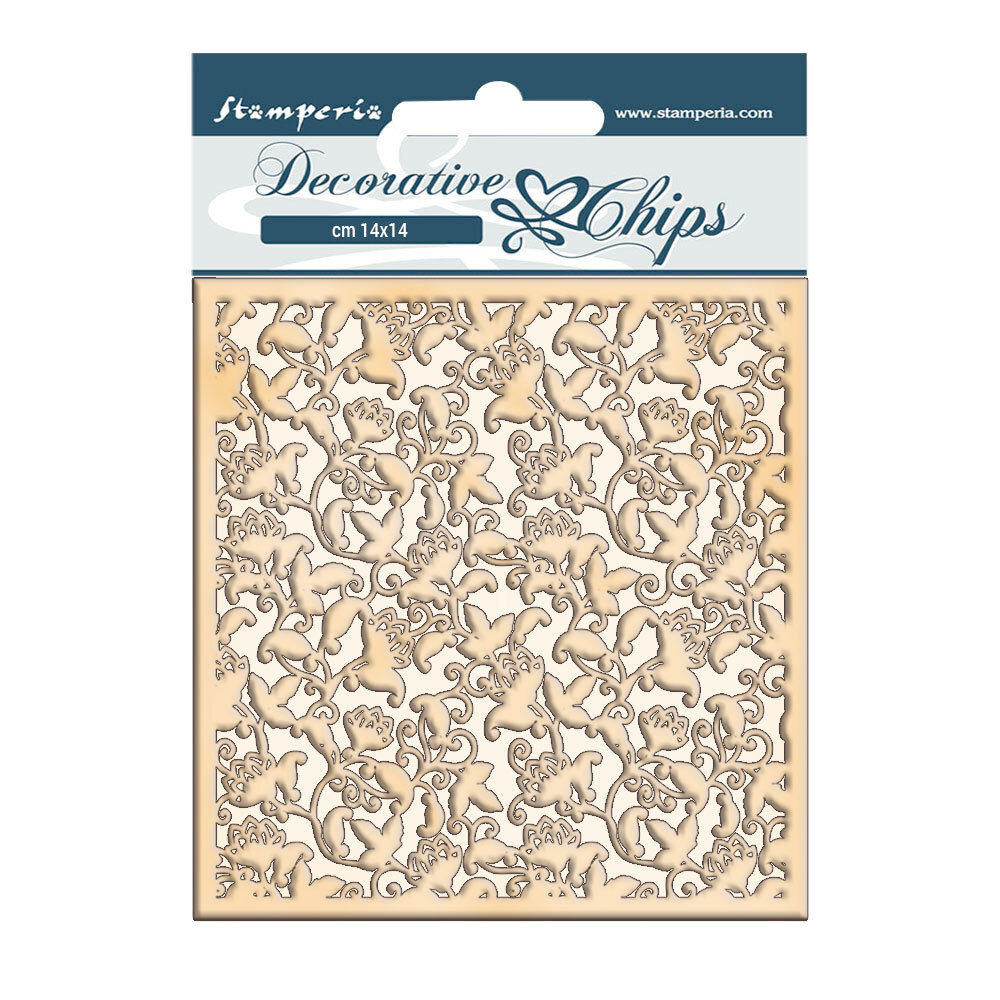 Stamperia Winter Tales Decorative Chips Ramage (SCB65) Stamperia Winter Tales Decorative Chips Ramage (SCB65)