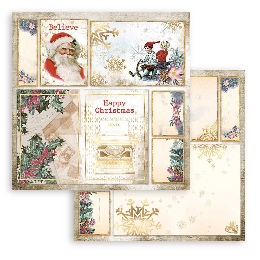 Stamperia Romantic Christmas 12x12 Inch Paper Pack (SBBL96) Stamperia Romantic Christmas 12x12 Inch Paper Pack (SBBL96)
