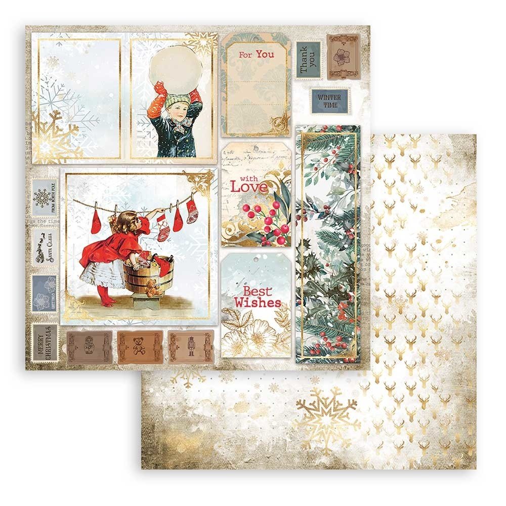 Stamperia Romantic Christmas 12x12 Inch Paper Pack (SBBL96) Stamperia Romantic Christmas 12x12 Inch Paper Pack (SBBL96)