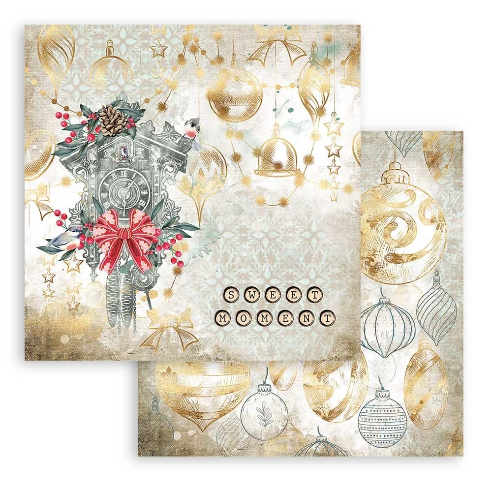 Stamperia Romantic Christmas 8x8 Inch Paper Pack (SBBS44) Stamperia Romantic Christmas 8x8 Inch Paper Pack (SBBS44)