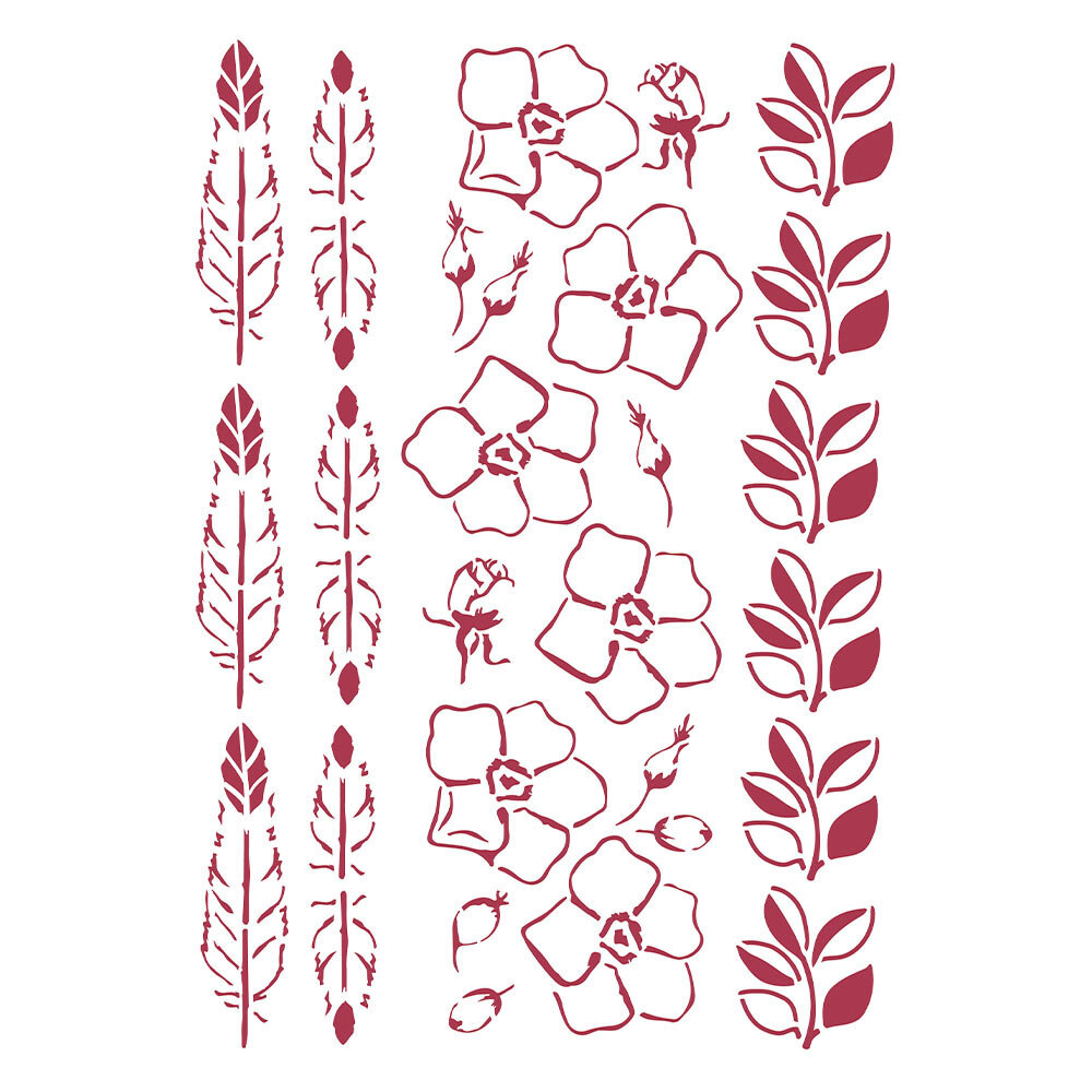 Stamperia Masking Stencil A4 Romantic Christmas Borders (KSG473) Stamperia Masking Stencil A4 Romantic Christmas Borders (KSG473)