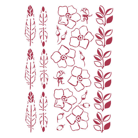 Stamperia Masking Stencil A4 Romantic Christmas Borders (KSG473) Stamperia Masking Stencil A4 Romantic Christmas Borders (KSG473)