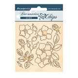 Stamperia Romantic Christmas Decorative Chips Flowers (SCB69)*