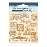 Stamperia Romantic Christmas Decorative Chips Post Card (SCB73)*