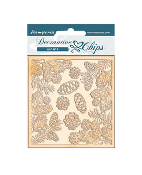 Stamperia Romantic Christmas Decorative Chips Pinecones (SCB102)* Stamperia Romantic Christmas Decorative Chips Pinecones (SCB102)*