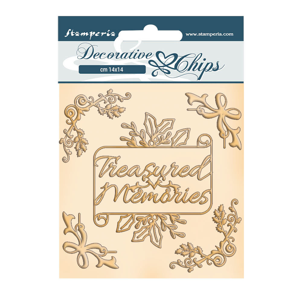 Stamperia Romantic Christmas Decorative Chips Memories (SCB103)