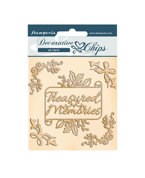 Stamperia Romantic Christmas Decorative Chips Memories (SCB103)*