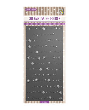 Nellie Snellen Stars & Dots Slimline 3D Embossing Folder (EF3D033)