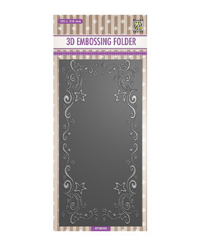 Nellie Snellen Curs-Stars Frame Slimline 3D Embossing Folder (EF3D035)* Nellie Snellen Curs-Stars Frame Slimline 3D Embossing Folder (EF3D035)*