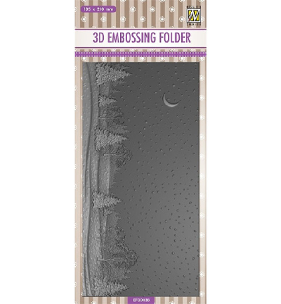 Nellie Snellen Snowy Landscape Slimline 3D Embossing Folder (EF3D036)