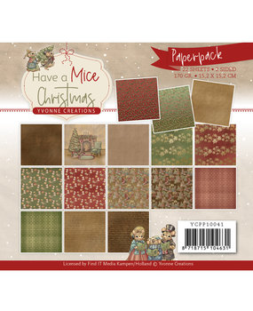 Yvonne Creations Have a Mice Christmas 6x6 Inch Paper Pack (YCPP10041)