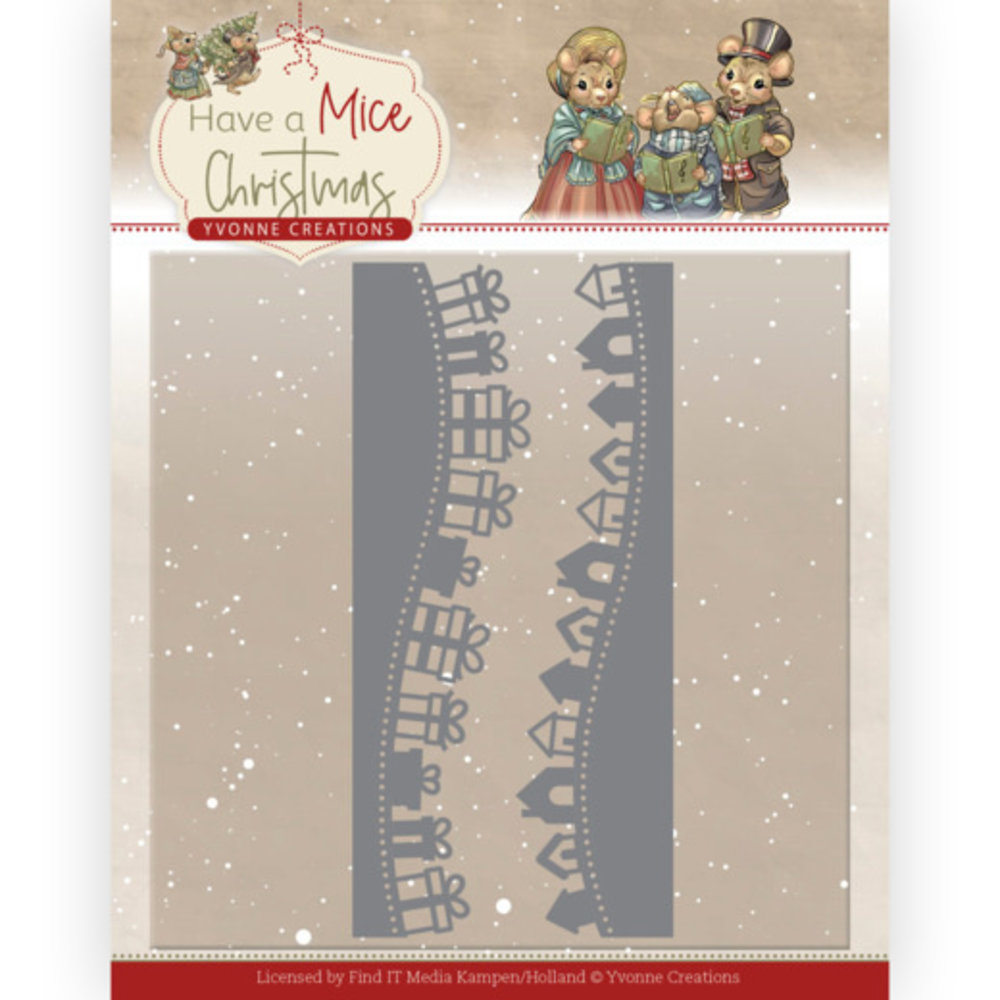 Yvonne Creations Have a Mice Christmas Christmas Gift Borders Die (YCD10250)