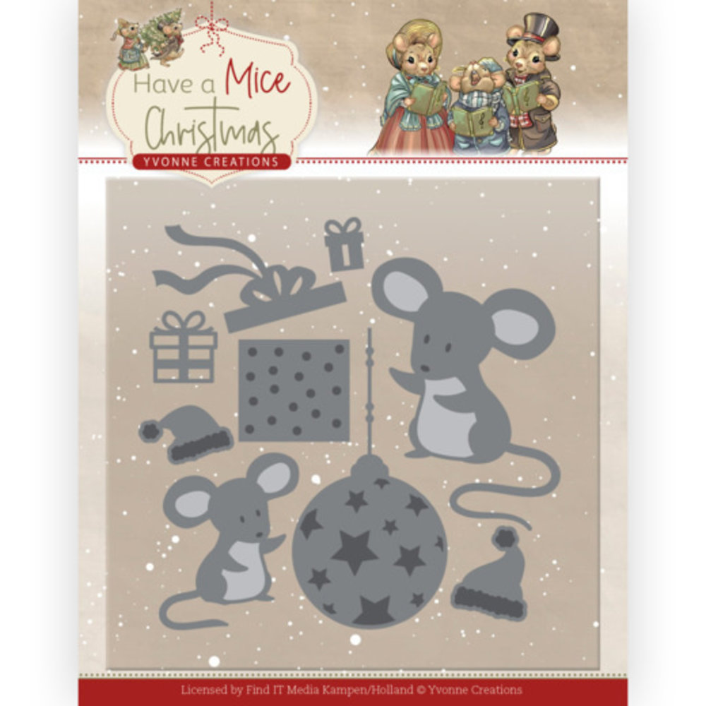 Yvonne Creations Have a Mice Christmas Christmas Mouse Gift Die (YCD10252) Yvonne Creations Have a Mice Christmas Christmas Mouse Gift Die (YCD10252)
