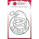 Woodware Singles Mini Santa Clear Stamp (JGM021)