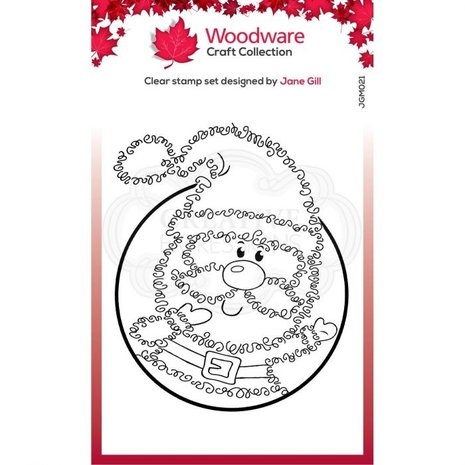 Woodware Singles Mini Santa Clear Stamp (JGM021)