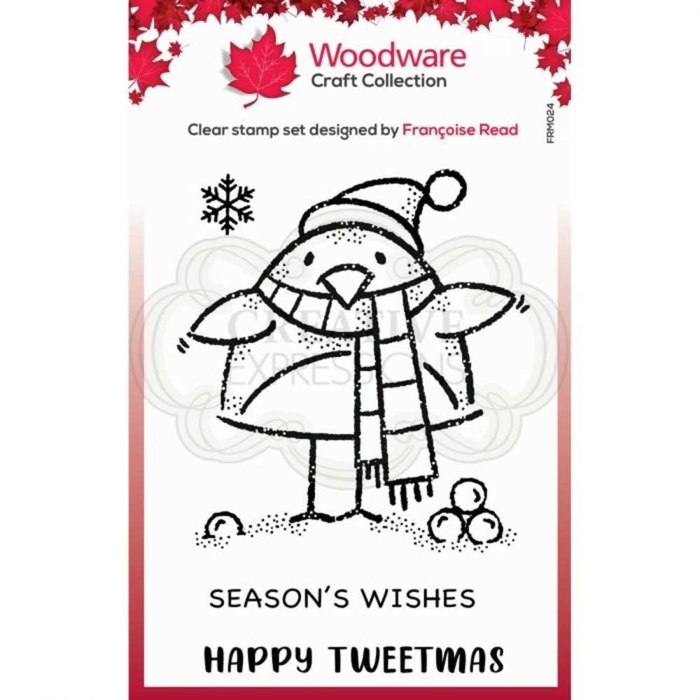 Woodware Singles Tweetmas Robin Clear Stamp (FRM024) Woodware Singles Tweetmas Robin Clear Stamp (FRM024)
