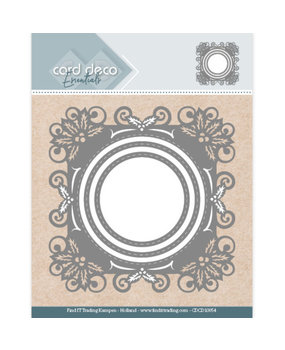 Card Deco Snijmal Holly Round (CDCD10054)*