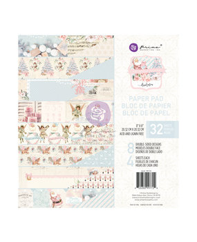 Prima Marketing Inc Christmas Sparkle 8x8 Inch Paper Pad (997724)