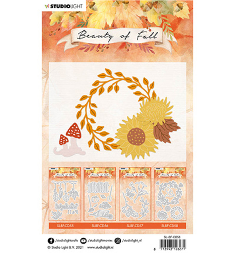 Studio Light Beauty of Fall Snijmal Wreath of Leaves (SL-BF-CD58) Studio Light Beauty of Fall Snijmal Wreath of Leaves (SL-BF-CD58)