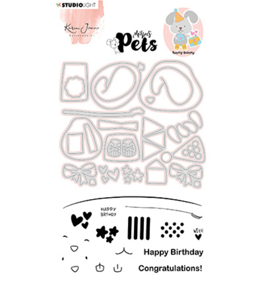 Studio Light Missees Pets Bunny Clear Stamp & Snijmal (KJ-MBKJ-SCD05) Studio Light Missees Pets Bunny Clear Stamp & Snijmal (KJ-MBKJ-SCD05)