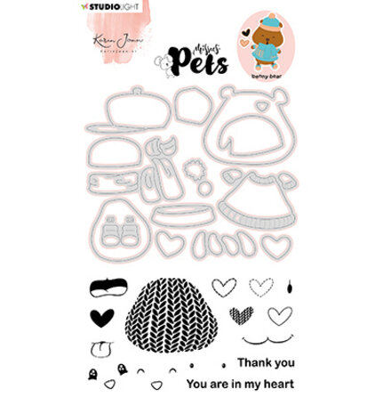 Studio Light Missees Pets Bear Clear Stamp & Snijmal (KJ-MBKJ-SCD06)