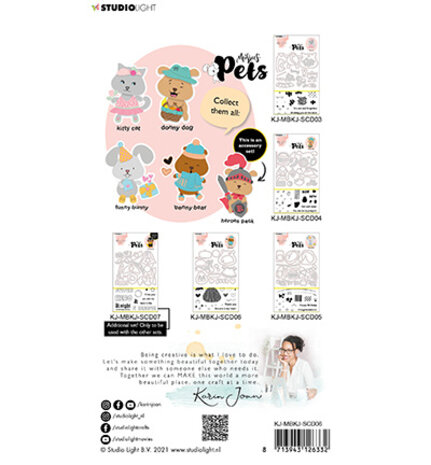 Studio Light Missees Pets Bear Clear Stamp & Snijmal (KJ-MBKJ-SCD06)