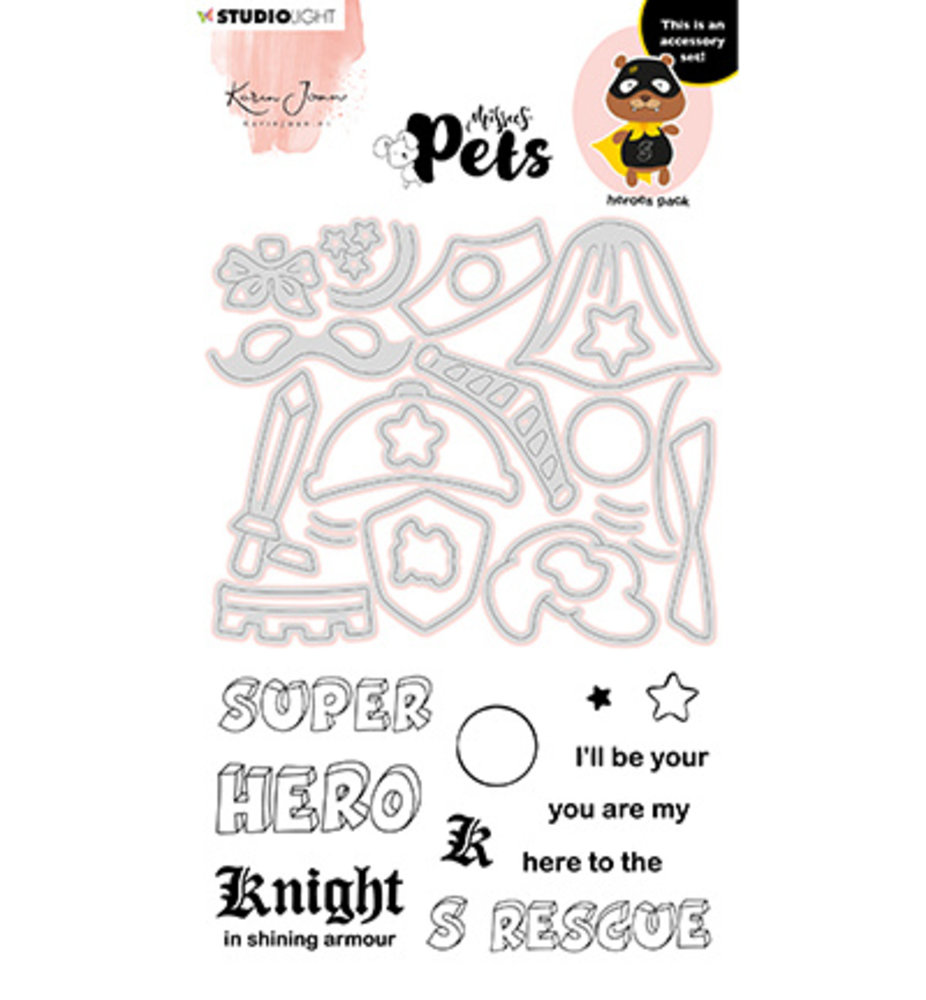 Studio Light Missees Pets Accessoires Clear Stamp & Snijmal (KJ-MBKJ-SCD07)