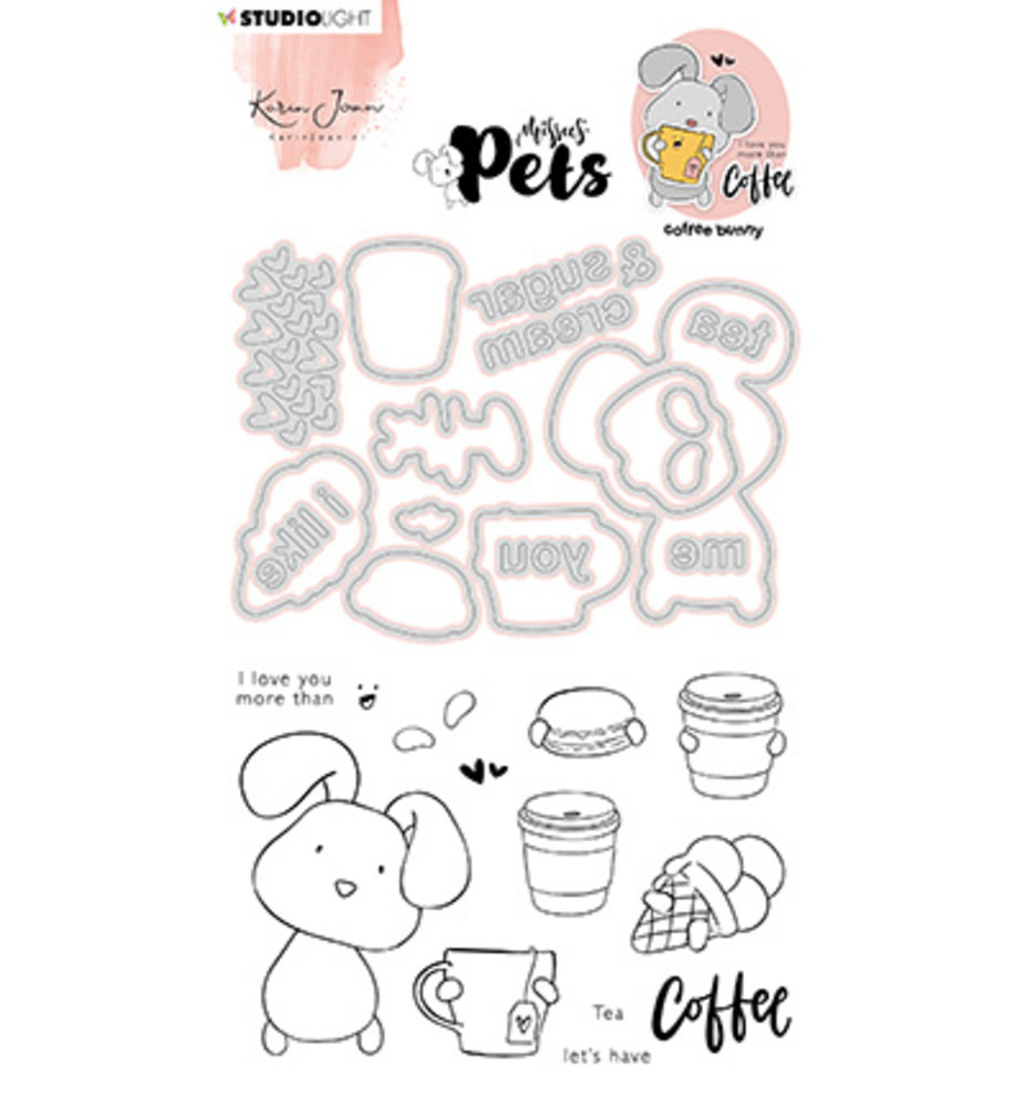 Studio Light Missees Complete Pets Bunny Clear Stamp & Snijmal (KJ-MBKJ-SCD08) Studio Light Missees Complete Pets Bunny Clear Stamp & Snijmal (KJ-MBKJ-SCD08)