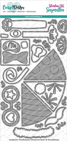 Carlijn Design Snijmallen Knuffelkaart Accessoires Feest (CDSN-0132)