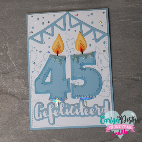 Carlijn Design Snijmal Kaarsjes Cijfer 5 (CDSN-0133)