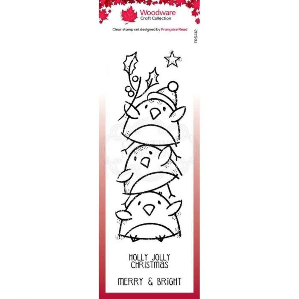Woodware Singles Robin Stack Clear Stamp (FRS412)