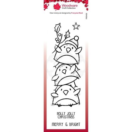 Woodware Singles Robin Stack Clear Stamp (FRS412)