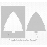 My Favorite Things Christmas Tree Background Stencil (ST-161)