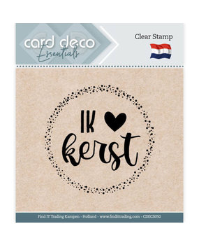 Card Deco Clear Stamp Ik (hartje) Kerst (CDECS050)*