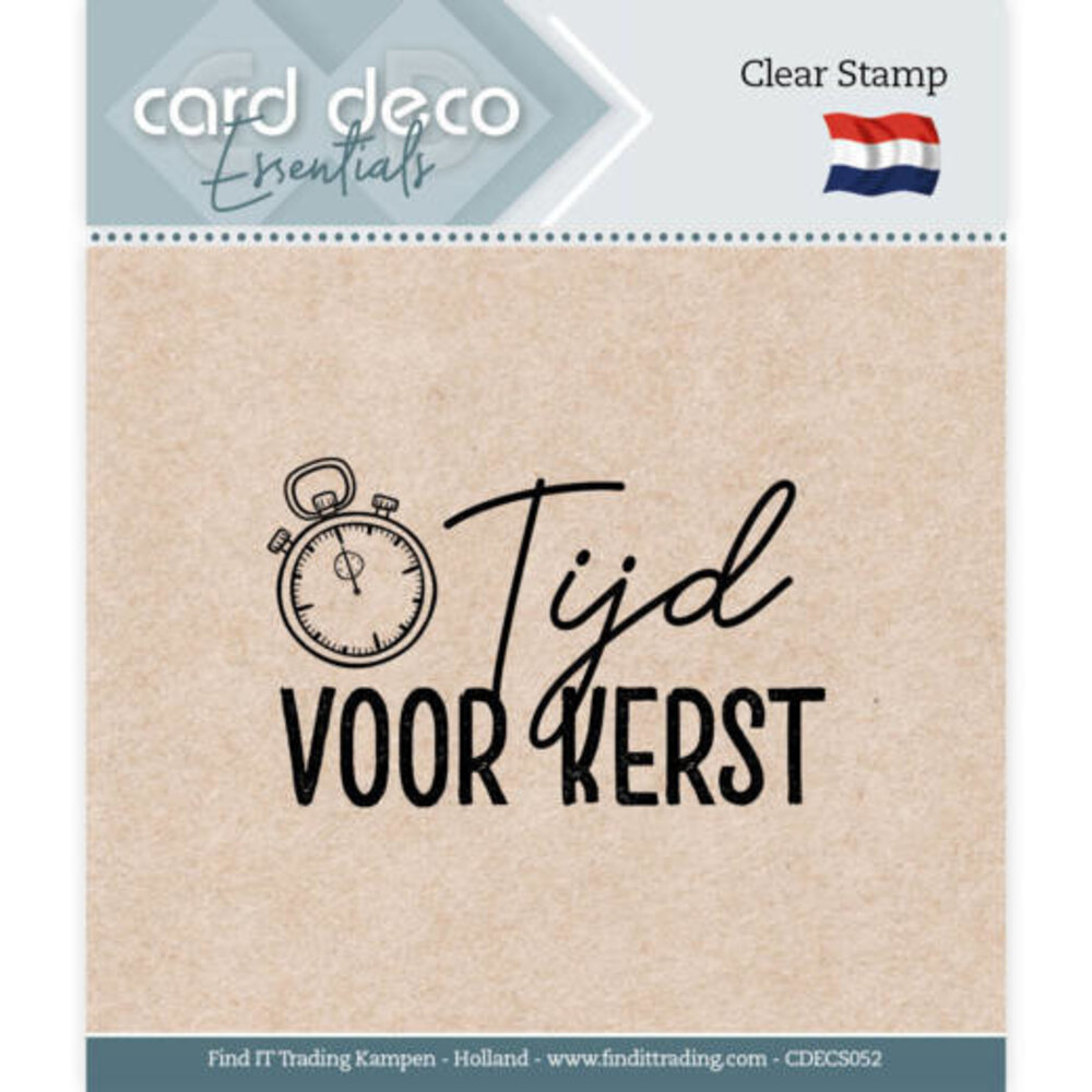 Card Deco Clear Stamp Tijd voor Kerst (CDECS052)