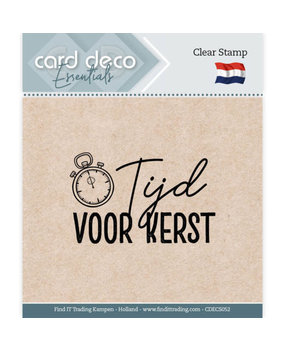 Card Deco Clear Stamp Tijd voor Kerst (CDECS052)