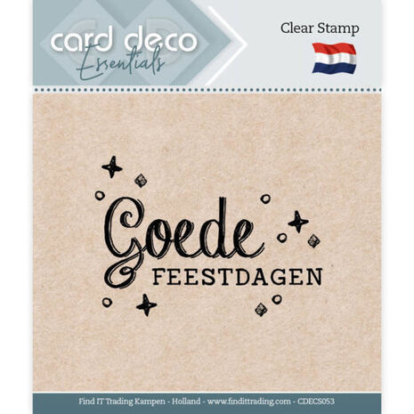 Card Deco Clear Stamp Goede Feestdagen (CDECS053) Card Deco Clear Stamp Goede Feestdagen (CDECS053)