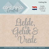 Card Deco Snijmal Liefde Geluk en Vrede (CDECD0078)