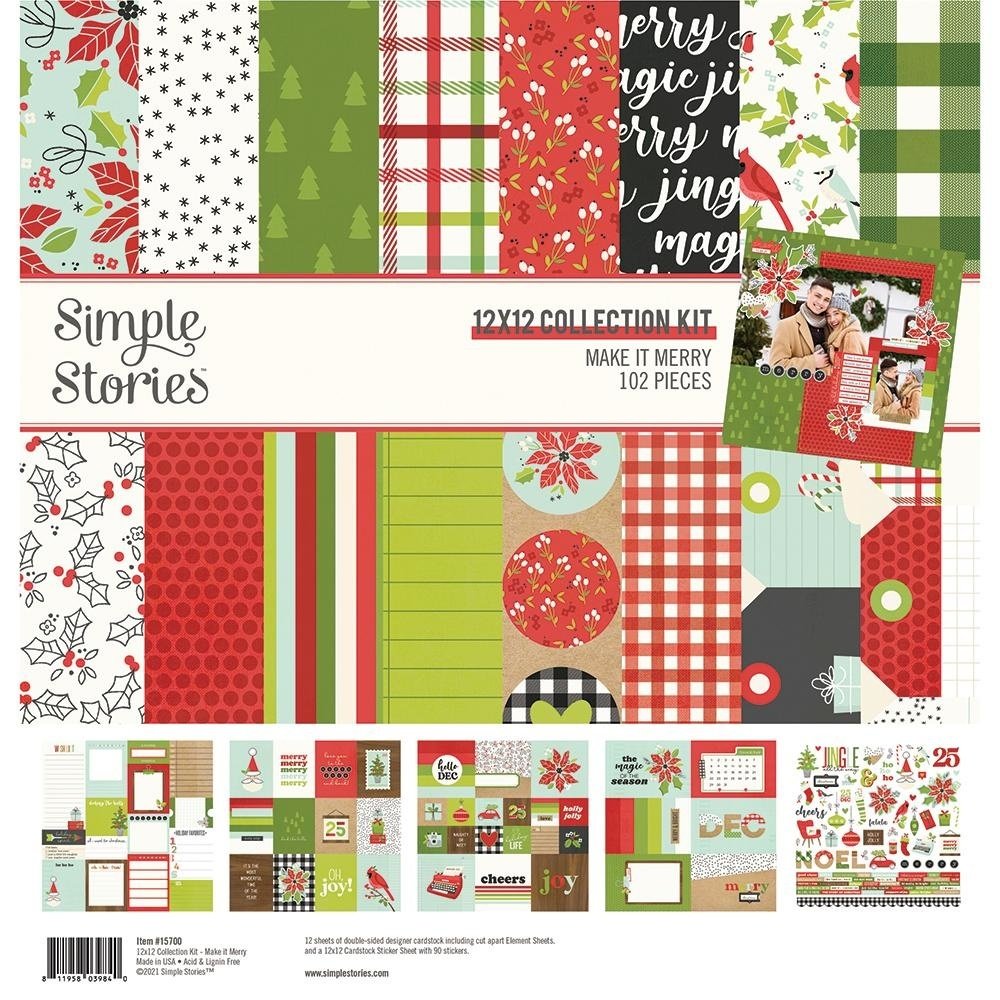 Simple Stories Make it Merry 12x12 Inch Collection Kit (15700)
