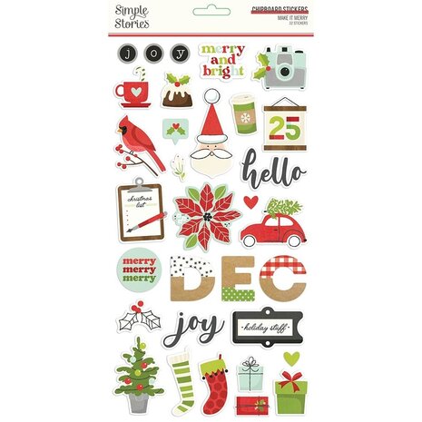 Simple Stories Make it Merry Chipboard (15715) Simple Stories Make it Merry Chipboard (15715)