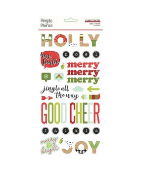 Simple Stories Make it Merry Foam Stickers (15721)