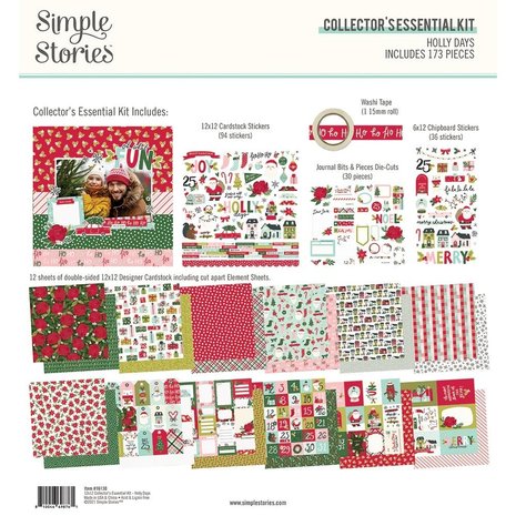 Simple Stories Holly Days 12x12 Inch Collector's Essential Kit (16130)