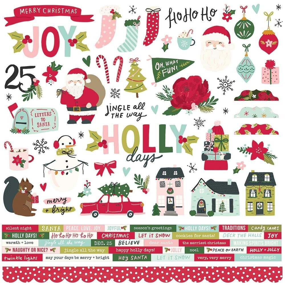 Simple Stories Holly Days 12x12 Inch Collector's Essential Kit (16130)