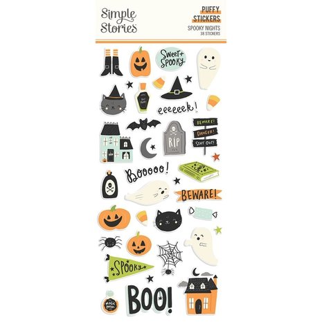 Simple Stories Spooky Nights Puffy Stickers (16419) Simple Stories Spooky Nights Puffy Stickers (16419)