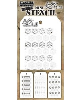 Stampers Anonymous Tim Holtz Mini Layering Stencil Set 45 (THMST045) Stampers Anonymous Tim Holtz Mini Layering Stencil Set 45 (THMST045)