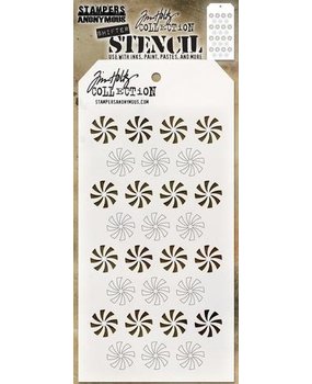 Stampers Anonymous Tim Holtz Shifter Peppermint Layered Layering Stencil (THS137)