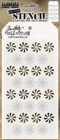 Stampers Anonymous Tim Holtz Shifter Peppermint Layered Layering Stencil (THS137) Stampers Anonymous Tim Holtz Shifter Peppermint Layered Layering Stencil (THS137)