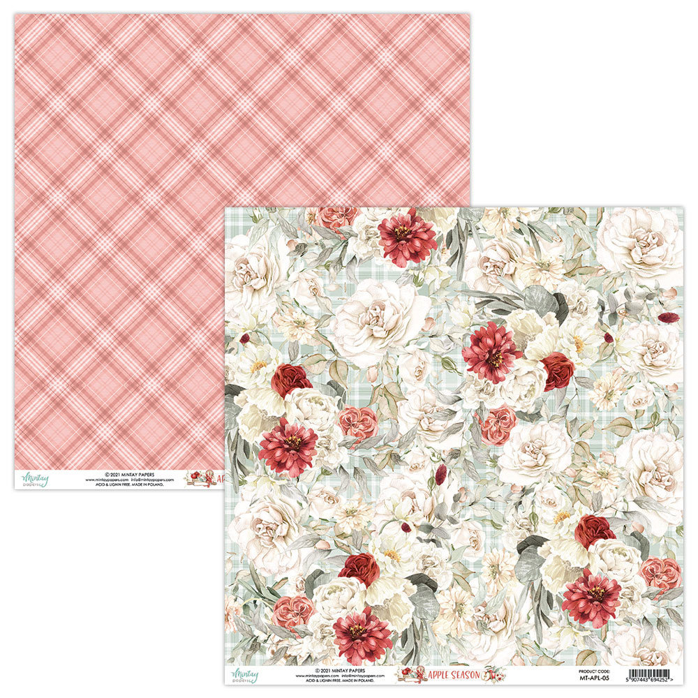 Mintay Apple Season 12x12 Inch Scrapbooking Paper Set (MT-APL-07) Mintay Apple Season 12x12 Inch Scrapbooking Paper Set (MT-APL-07)